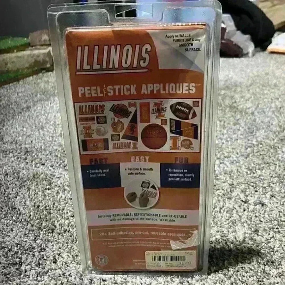 Sports Wall Decals Illinois College Sports 24 Large Designs Peel & Stick - Picture 2 of 7